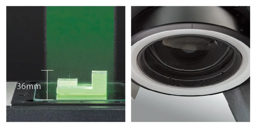 長焦点深度レンズ採用